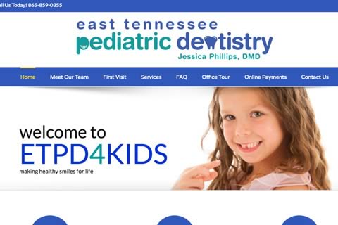 East TN Pediatric Dentistry website
